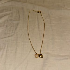 evry jewels double heart necklace